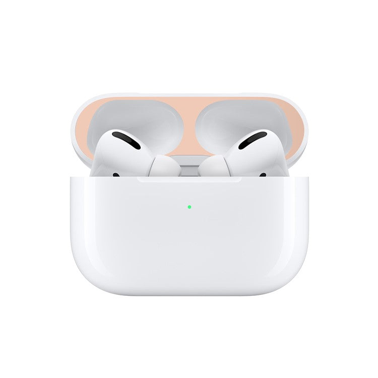 For Apple AirPods Pro Headset Protection Sticker Metal Cover - Rose Gold