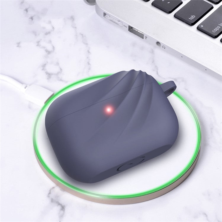 DIROSE Silicone Protective Case with Hook for Apple AirPods Pro - Dark Blue