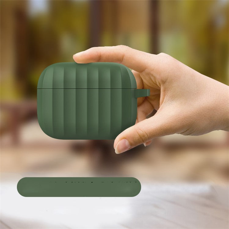 DIROSE A8 Shockproof Protective Silicone  Earphone Case Cover [Supporting Wireless Charging] for AirPods Pro - Army Green