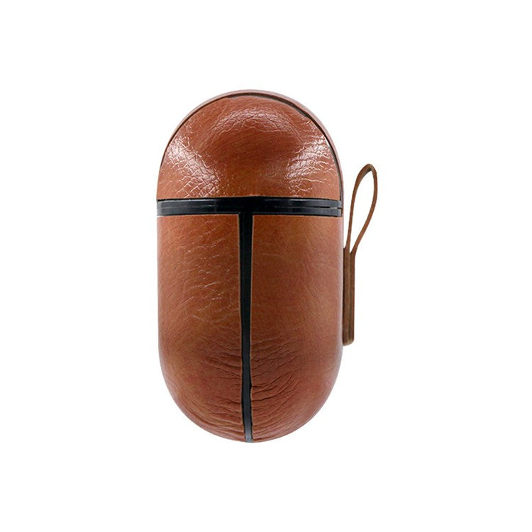 Crazy Horse Texture PU Leather Protective Case for Apple AirPods Pro - Brown