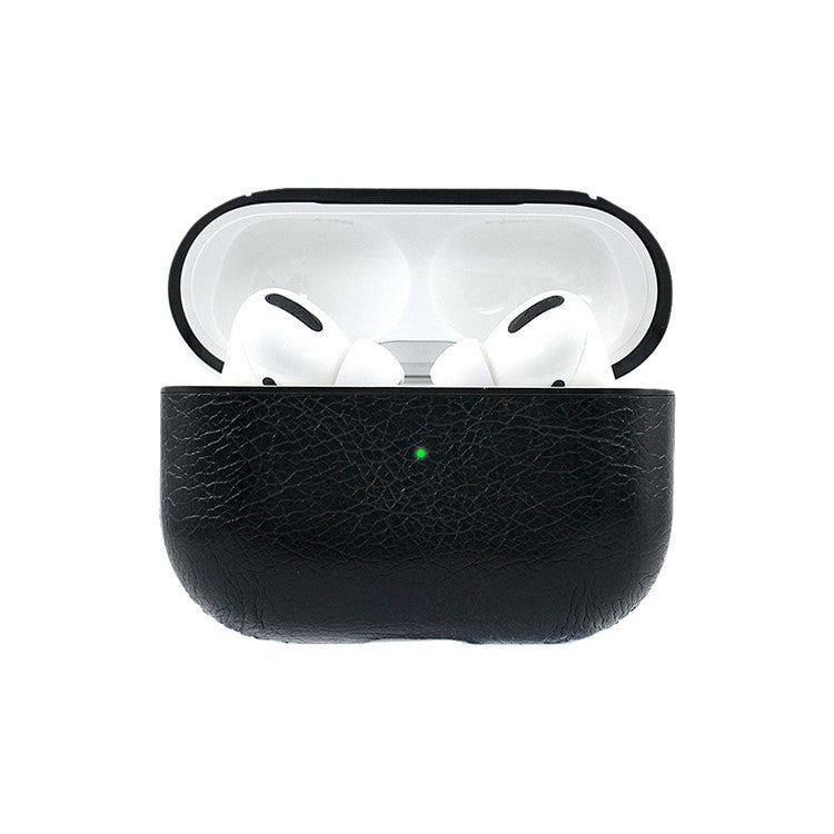 Crazy Horse Texture PU Leather Protective Case for Apple AirPods Pro - Black