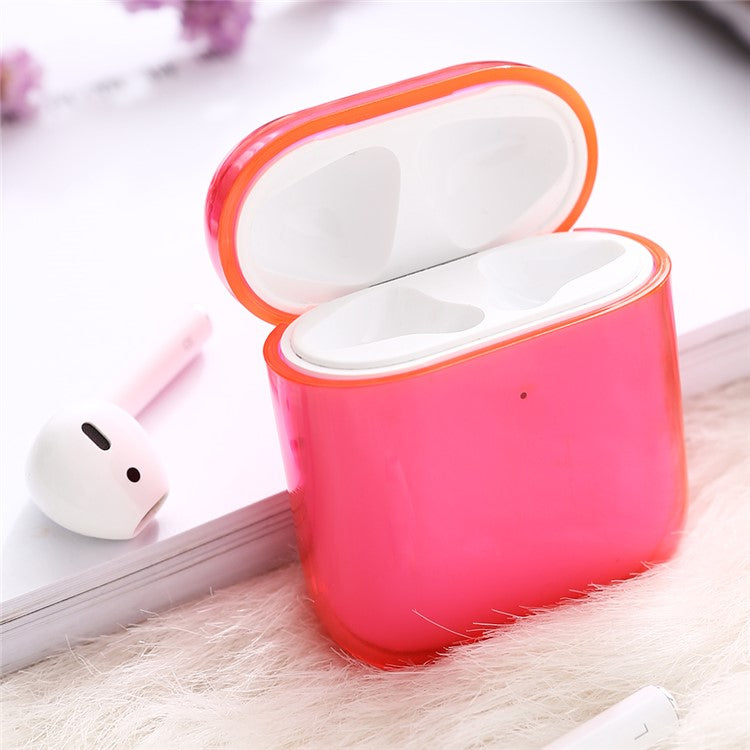 Transparent PC Clear Case for Apple AirPods with Wireless Charging Case (2019) / AirPods with Charging Case (2019) (2016) - Rose