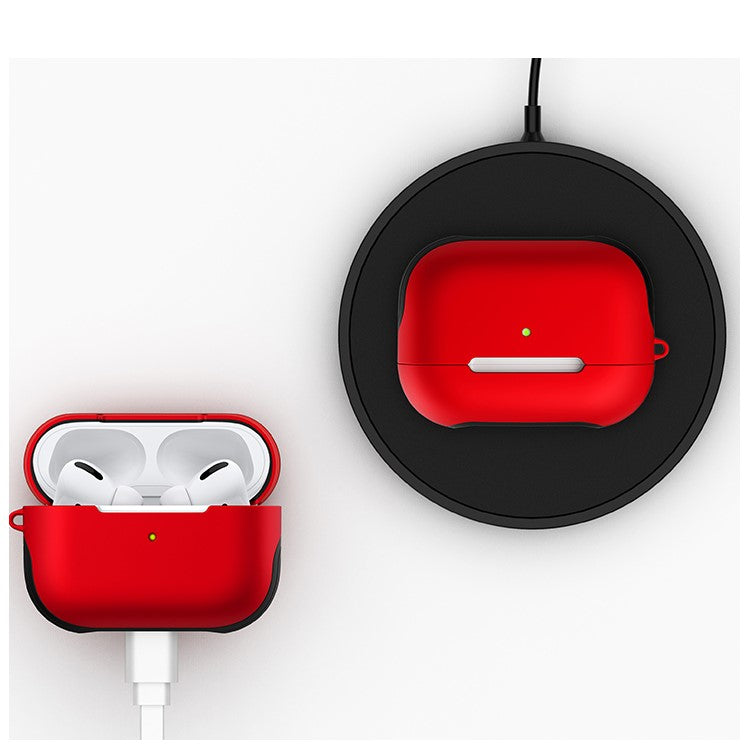 Matte Surface PC Case for AirPods Pro - Red