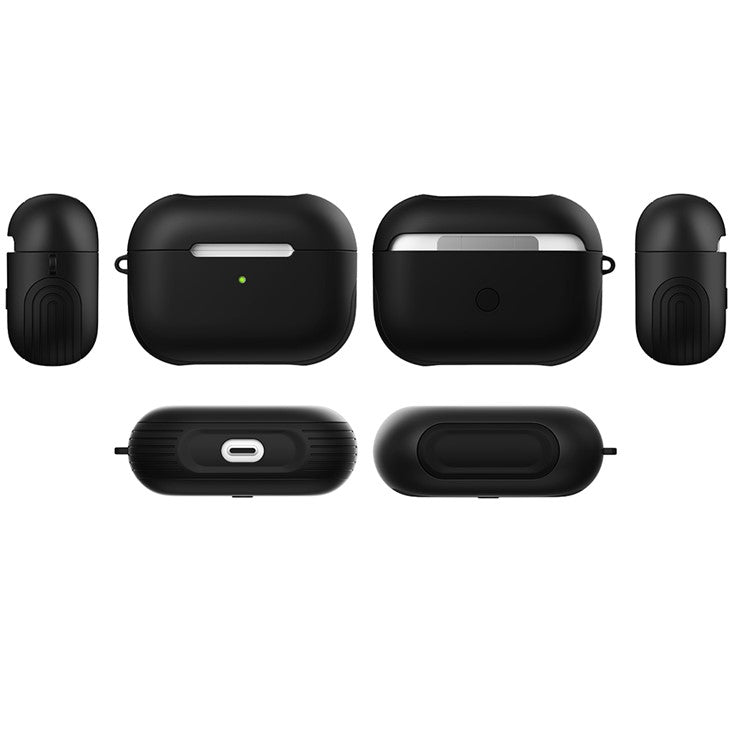 Matte Surface PC Case for AirPods Pro - Black