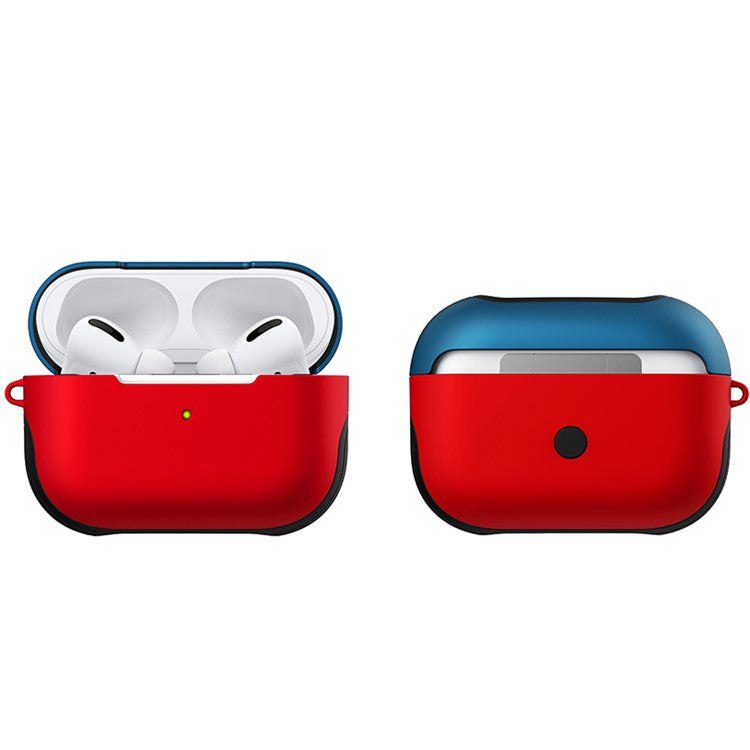 Matte Surface PC Case for AirPods Pro - Blue/Red