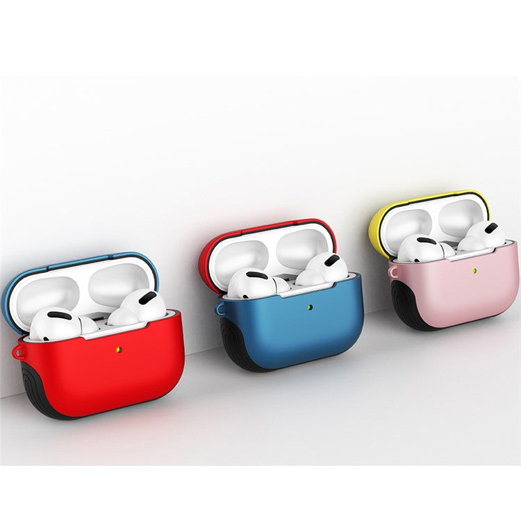 Matte Surface PC Case for AirPods Pro - Blue/Red