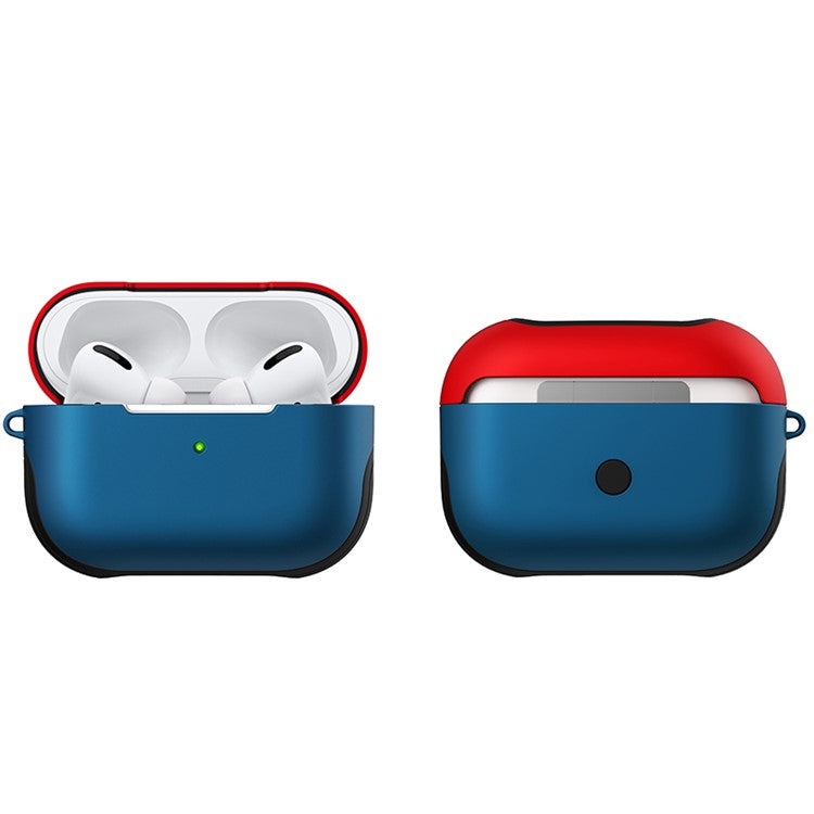 Matte Surface PC Case for AirPods Pro - Red/Blue