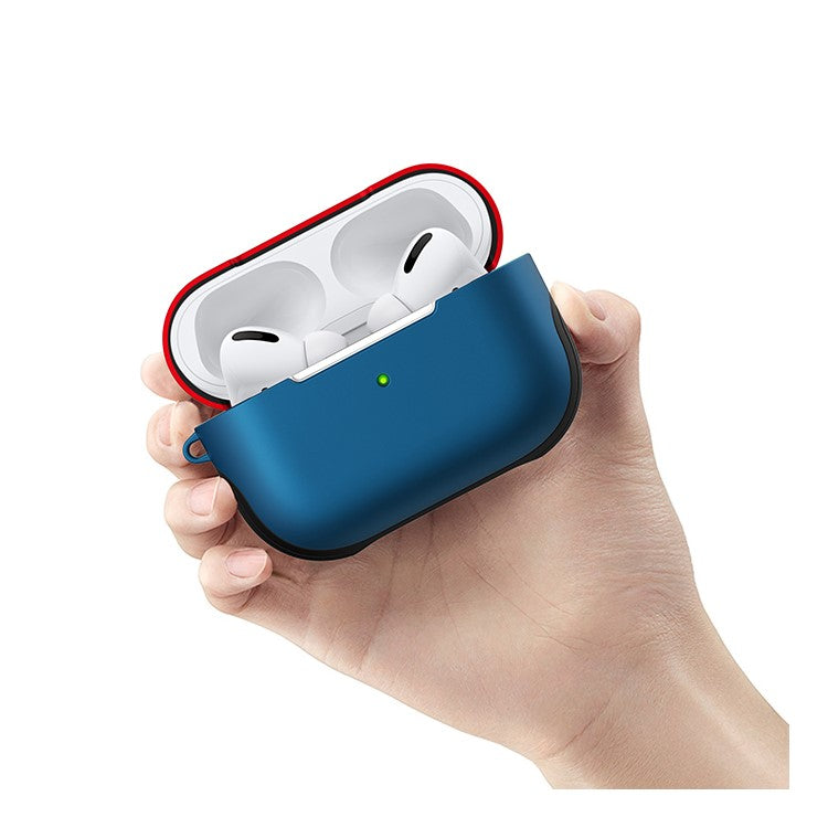 Matte Surface PC Case for AirPods Pro - Red/Blue