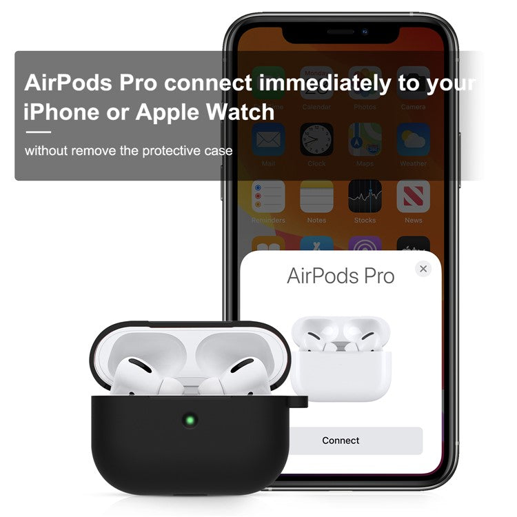 Drop Resistant Thicken Silicone Case for Apple AirPods Pro - Black