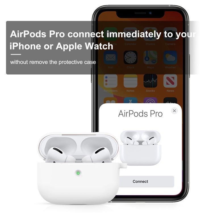 Drop Resistant Thicken Silicone Case for Apple AirPods Pro - White