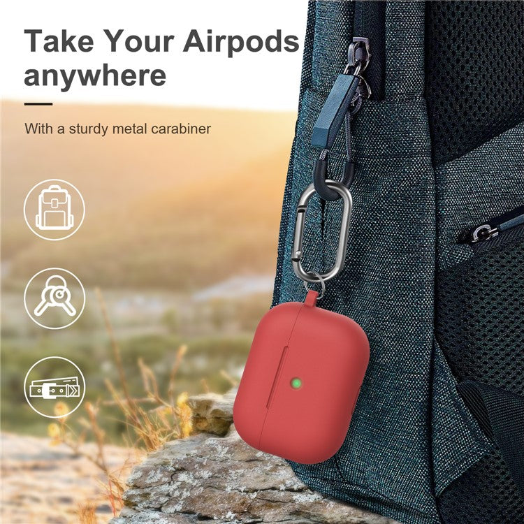 Drop Resistant Thicken Silicone Case for Apple AirPods Pro - Red