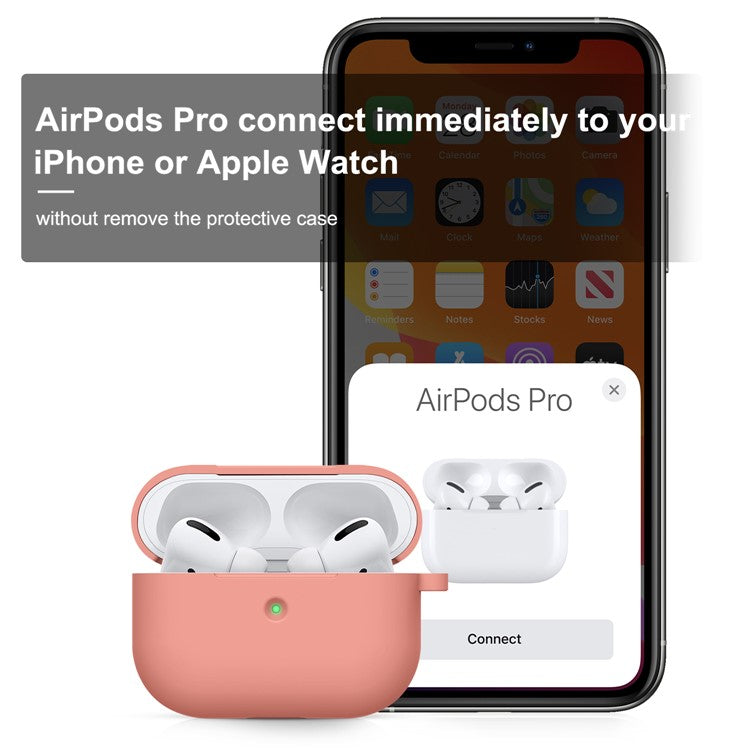 Drop Resistant Thicken Silicone Case for Apple AirPods Pro - Watermelon Red