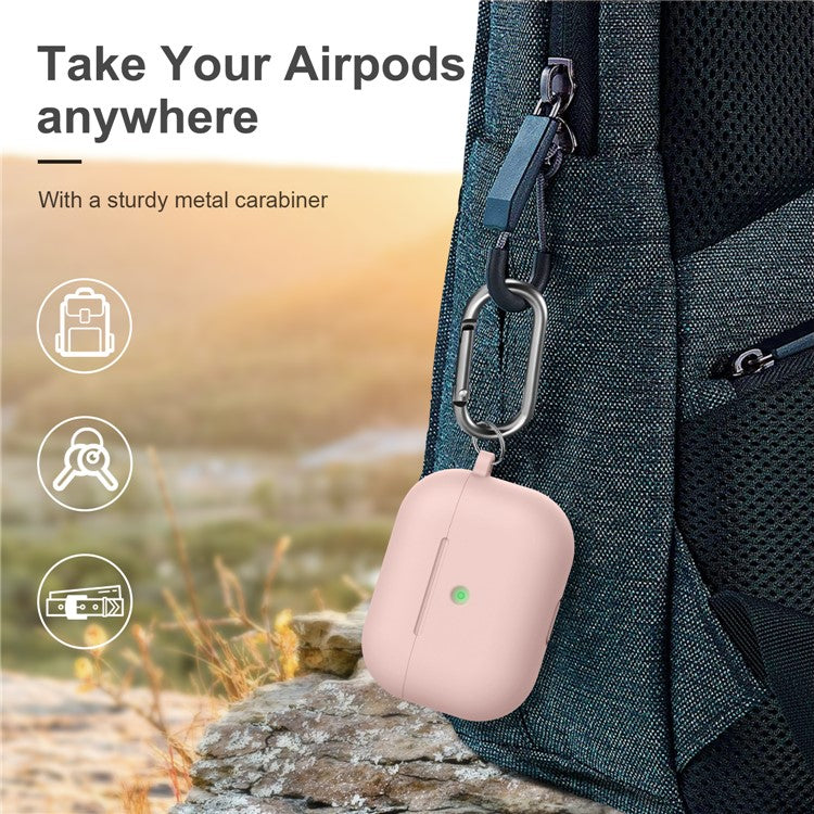 Drop Resistant Thicken Silicone Case for Apple AirPods Pro - Light Pink