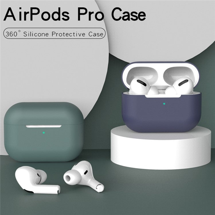 Silicone Case with Strap+Fixed Part for Apple AirPods Pro - Red