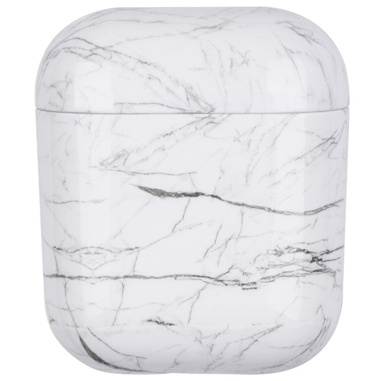 Water Transfer Printing Marble Pattern PC Case for Apple AirPods with Wireless Charging Case (2019)/AirPods with Charging Case (2019)/(2016) - Style C