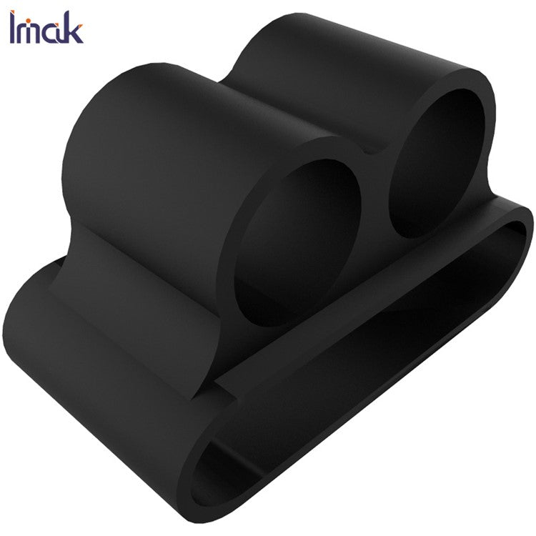 IMAK Anti-Lost Silicone Storage Holder for Apple AirPods Pro/AirPods with Charging Case (2016) (2019)/AirPods with Wireless Charging Case (2019) - Black