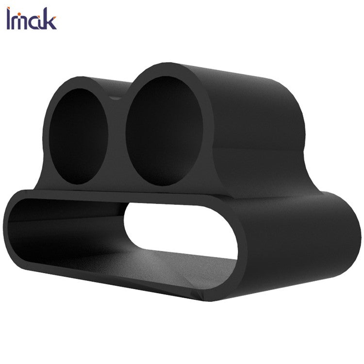 IMAK Anti-Lost Silicone Storage Holder for Apple AirPods Pro/AirPods with Charging Case (2016) (2019)/AirPods with Wireless Charging Case (2019) - Black