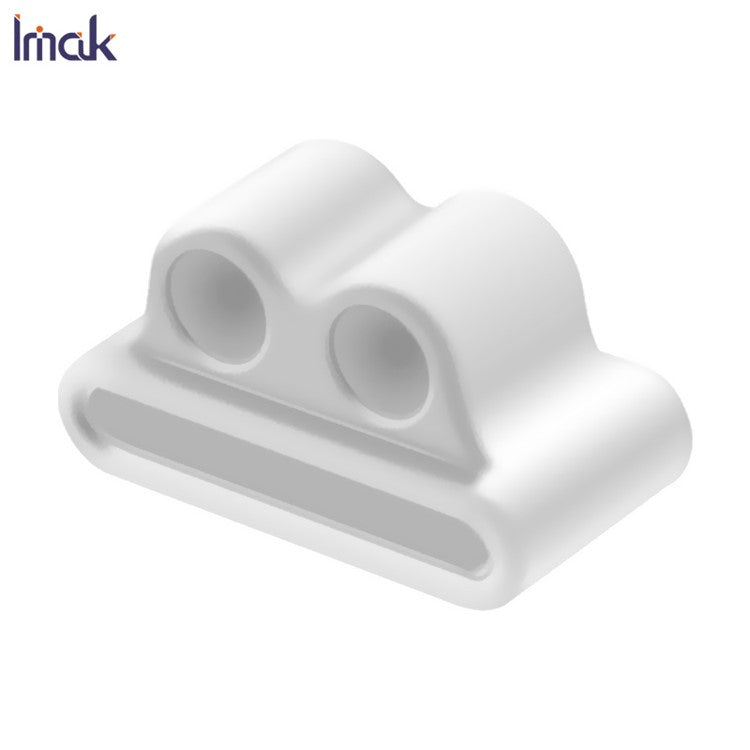 IMAK Anti-Lost Silicone Storage Holder for Apple AirPods Pro/AirPods with Charging Case (2016) (2019)/AirPods with Wireless Charging Case (2019) - White