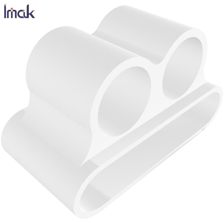 IMAK Anti-Lost Silicone Storage Holder for Apple AirPods Pro/AirPods with Charging Case (2016) (2019)/AirPods with Wireless Charging Case (2019) - White