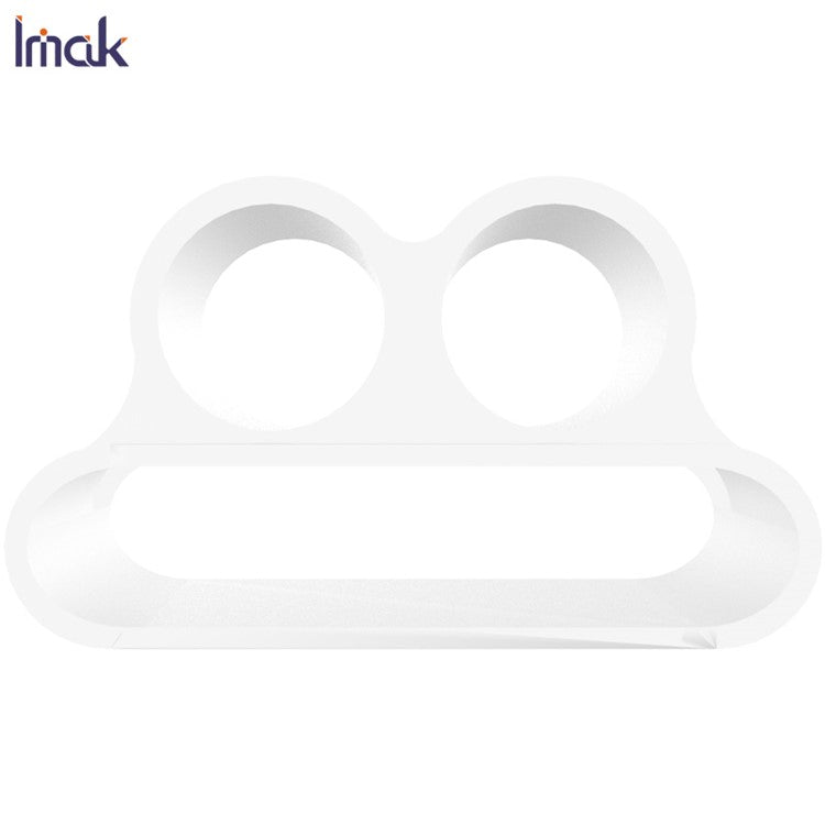 IMAK Anti-Lost Silicone Storage Holder for Apple AirPods Pro/AirPods with Charging Case (2016) (2019)/AirPods with Wireless Charging Case (2019) - White