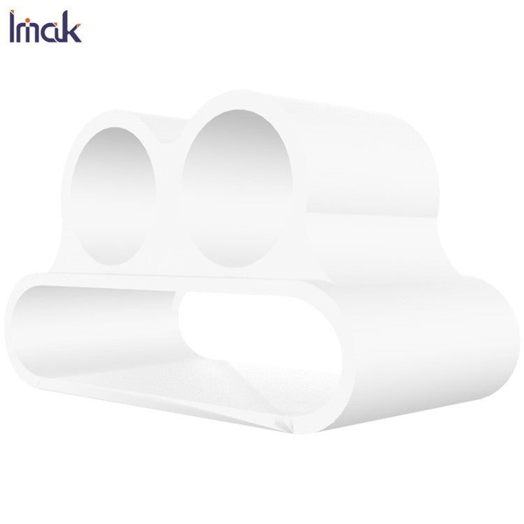 IMAK Anti-Lost Silicone Storage Holder for Apple AirPods Pro/AirPods with Charging Case (2016) (2019)/AirPods with Wireless Charging Case (2019) - White