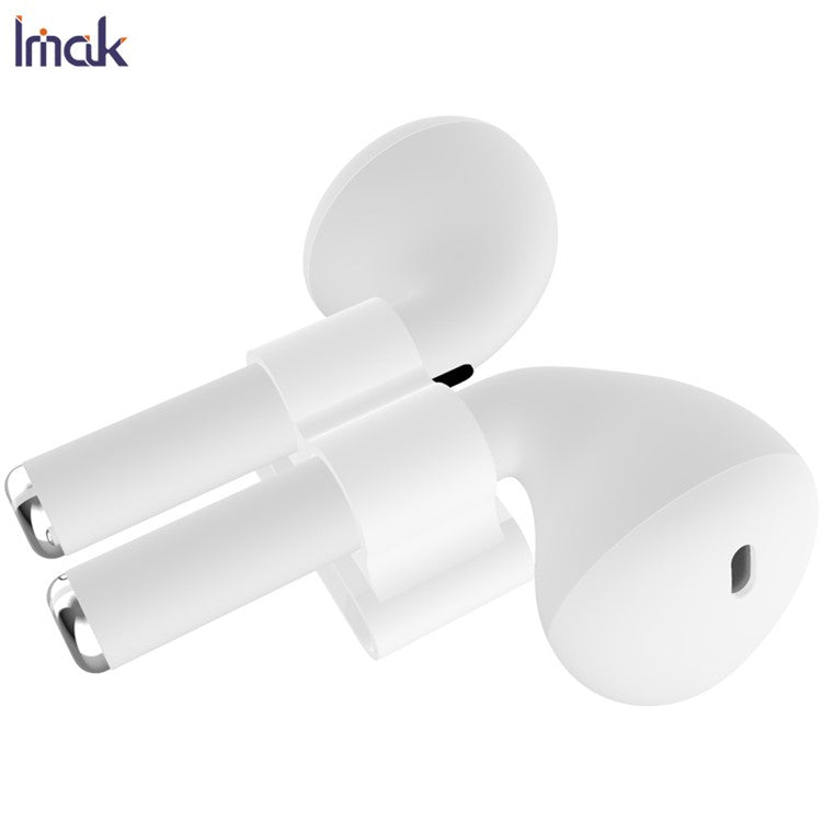 IMAK Anti-Lost Silicone Storage Holder for Apple AirPods Pro/AirPods with Charging Case (2016) (2019)/AirPods with Wireless Charging Case (2019) - White