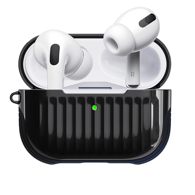 Suitcase Style Glossy Rubberized PC+TPU Combo Case for Apple AirPods Pro - Black