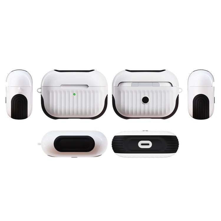 Suitcase Style Glossy Rubberized PC+TPU Combo Case for Apple AirPods Pro - White