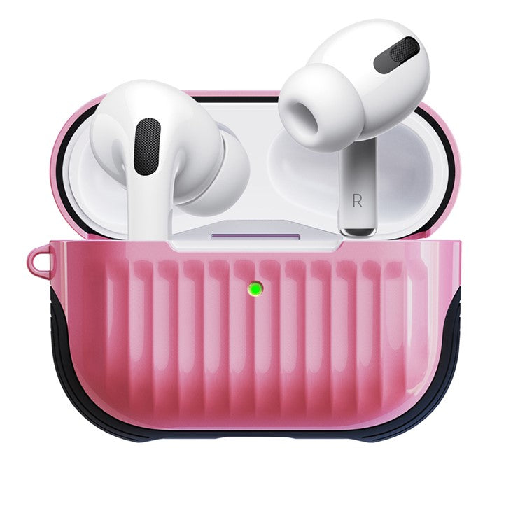 Suitcase Style Glossy Rubberized PC+TPU Combo Case for Apple AirPods Pro - Pink