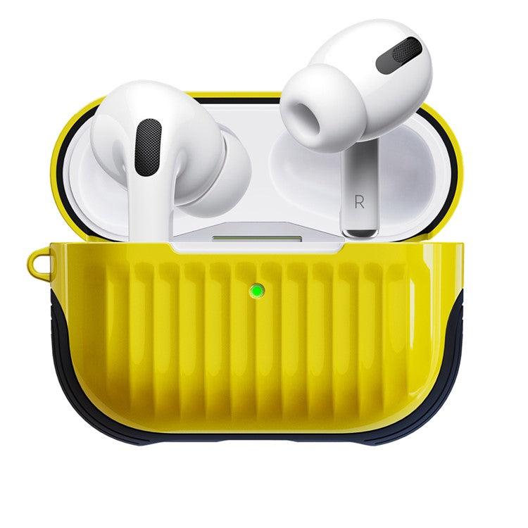 Suitcase Style Glossy Rubberized PC+TPU Combo Case for Apple AirPods Pro - Yellow