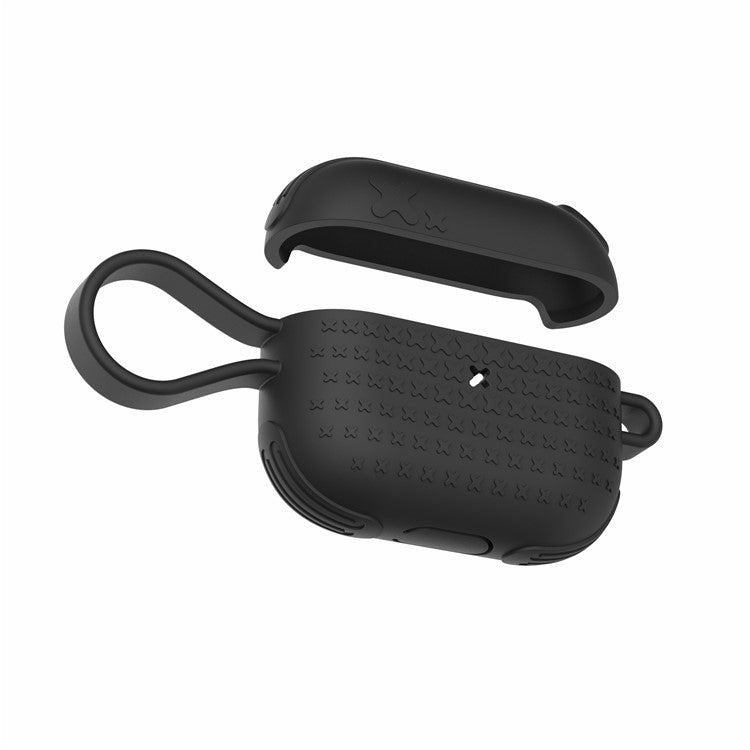 DIROSE Silicone Protective Case with Strap for Apple Airpods Pro - Black