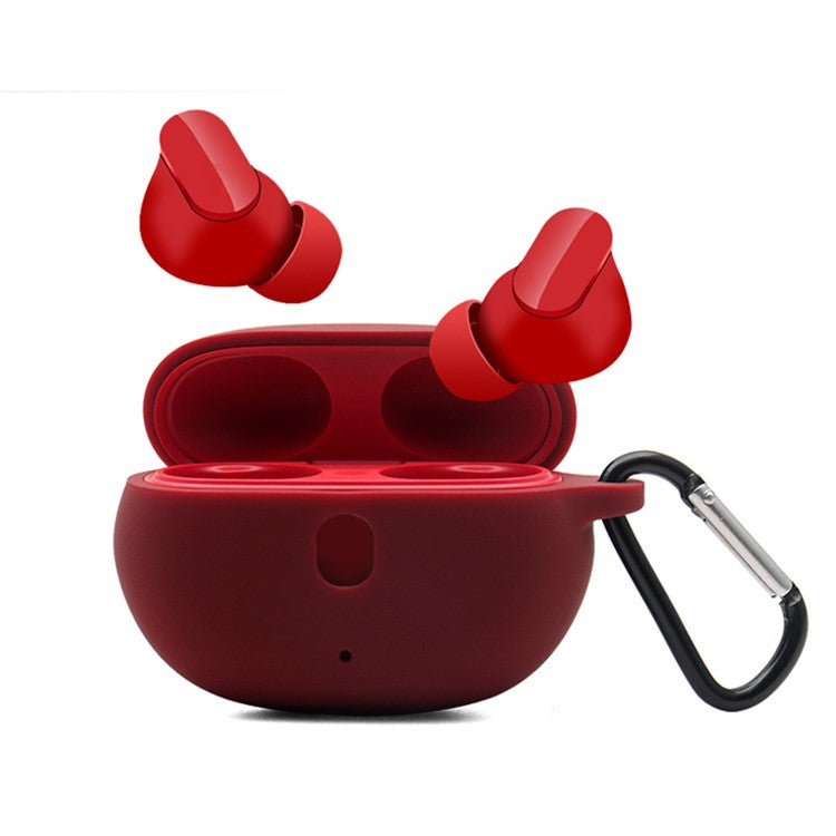 For Beats Studio Buds Silicone Case Anti-Lost Wireless Earphones Protector - Wine Red