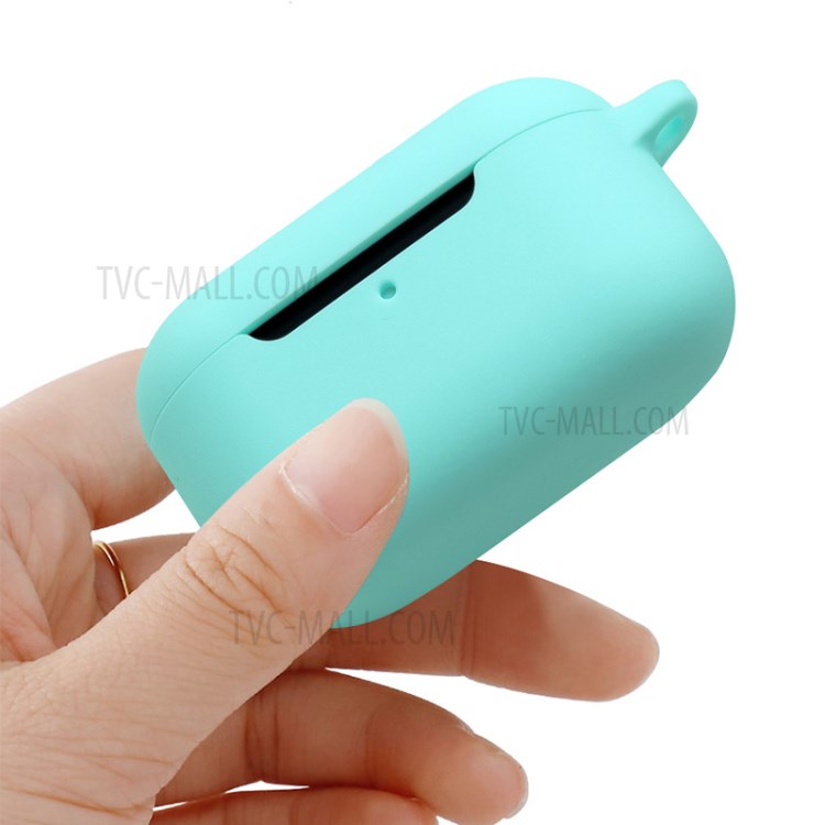 Silicone Case Shockproof Protective Cover with Hanging Buckle for Echo Buds 2 - Blackish Green