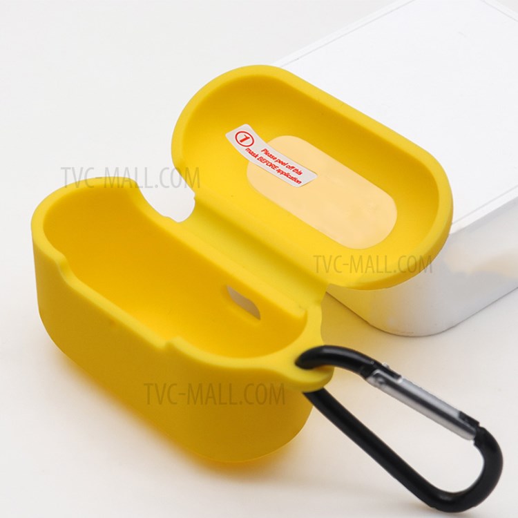 Silicone Case Shockproof Protective Cover with Hanging Buckle for Echo Buds 2 - Yellow