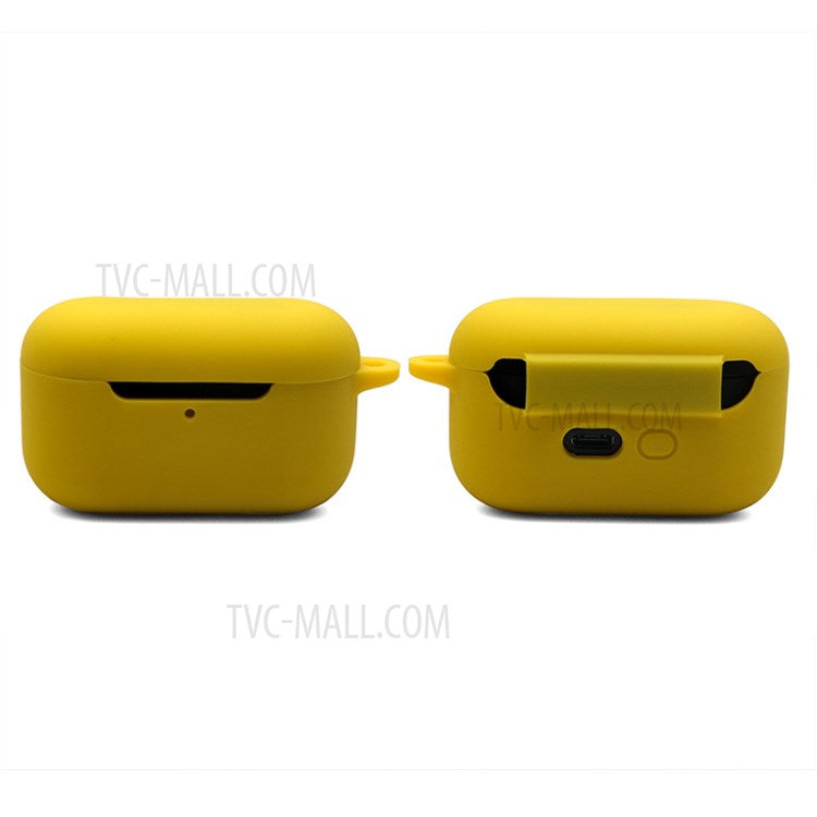 Silicone Case Shockproof Protective Cover with Hanging Buckle for Echo Buds 2 - Yellow