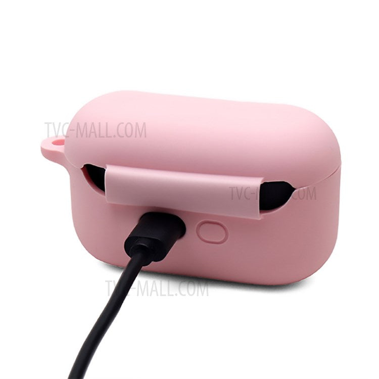 Silicone Case Shockproof Protective Cover with Hanging Buckle for Echo Buds 2 - Pink