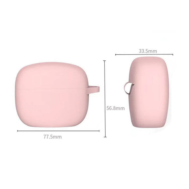 Soft Silicone Bluetooth Earphone Protective Case Cover with Anti-lost Buckle for JBL TUNE215TWS - Light Green