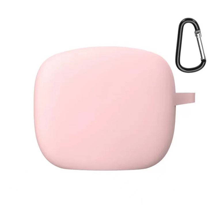 Soft Silicone Bluetooth Earphone Protective Case Cover with Anti-lost Buckle for JBL TUNE215TWS - Pink