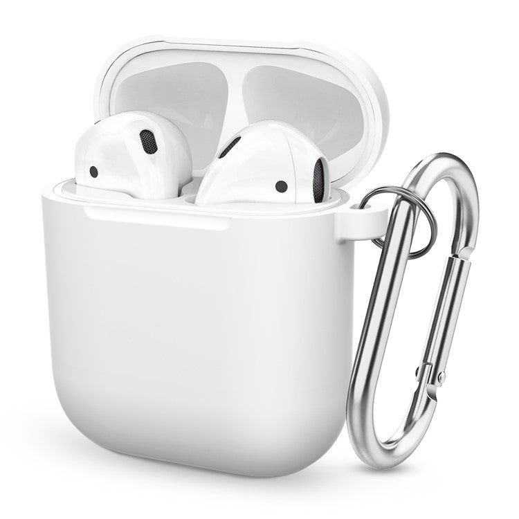 Thickened Silicone Case for Apple AirPods with Wireless Charging Case (2019) / AirPods with Charging Case (2019) (2016) - White