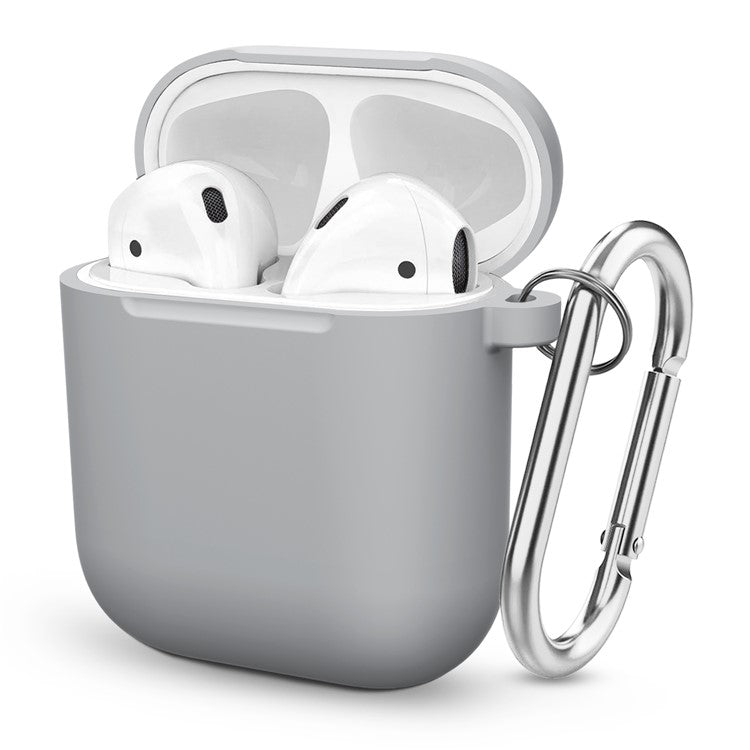 Thickened Silicone Case for Apple AirPods with Wireless Charging Case (2019) / AirPods with Charging Case (2019) (2016) - Grey