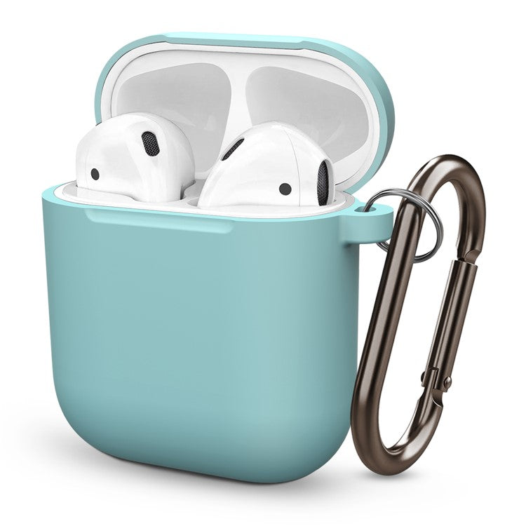 Thickened Silicone Case for Apple AirPods with Wireless Charging Case (2019) / AirPods with Charging Case (2019) (2016) - Cyan