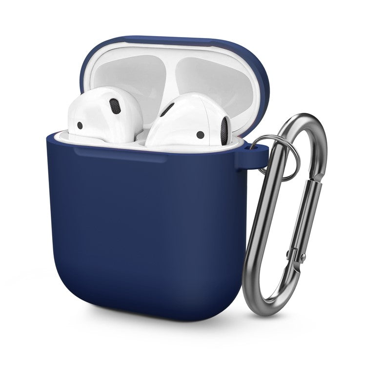 Thickened Silicone Case for Apple AirPods with Wireless Charging Case (2019) / AirPods with Charging Case (2019) (2016) - Dark Blue