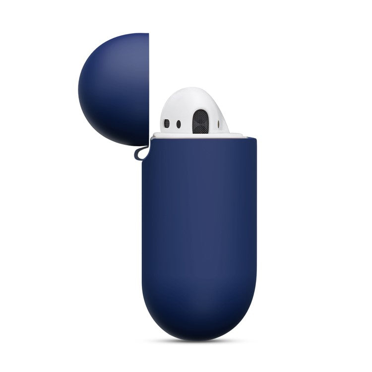 Thickened Silicone Case for Apple AirPods with Wireless Charging Case (2019) / AirPods with Charging Case (2019) (2016) - Dark Blue