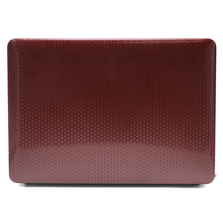 Ultra-thin Honeycomb Texture Laptop Case Hard PC Notebook Shell Cover for MacBook Pro 13-inch A1708/A1706/A1989/A2159/A2251/A2289/A2338 - Red