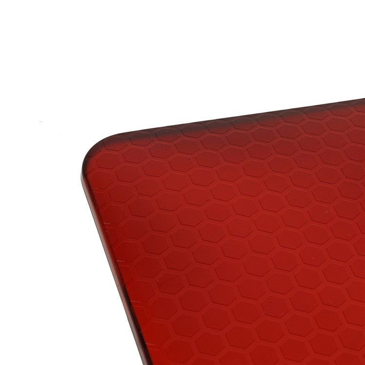 Ultra-thin Honeycomb Texture Laptop Case Hard PC Notebook Shell Cover for MacBook Pro 13-inch A1708/A1706/A1989/A2159/A2251/A2289/A2338 - Red