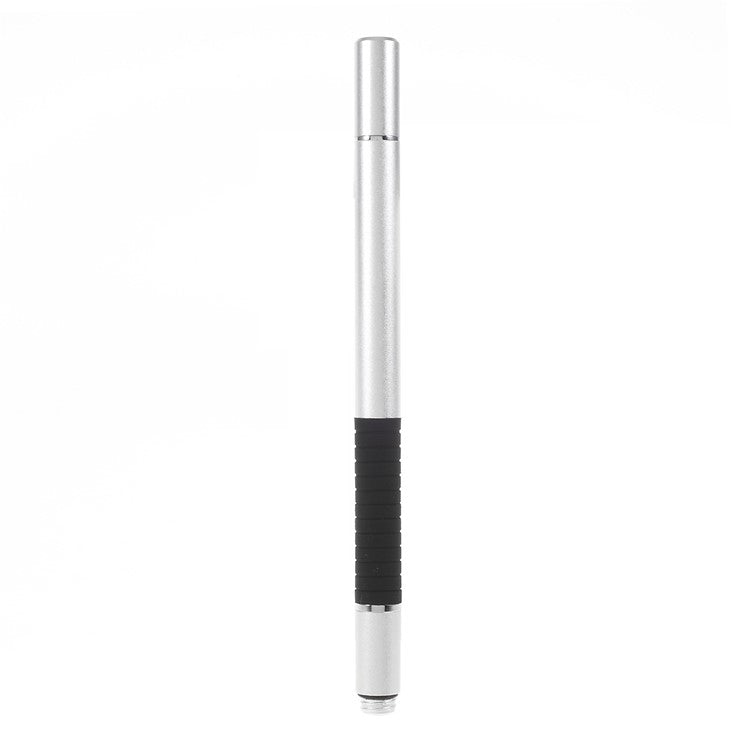 2 in 1 Stylus Touch Screen and Ball-point Pen for Touch Screen Devices - Silver Color