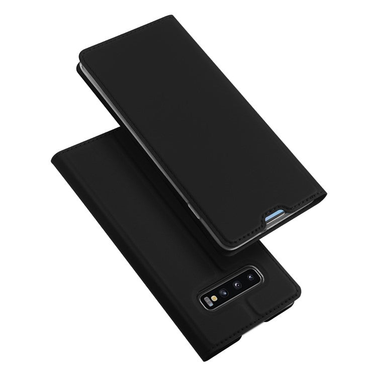 DUX DUCIS Skin Pro Series for Samsung Galaxy S10 Plus PU Leather Card Holder Phone Casing with Stand - Black