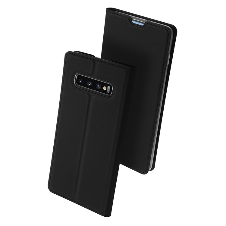 DUX DUCIS Skin Pro Series for Samsung Galaxy S10 Plus PU Leather Card Holder Phone Casing with Stand - Black