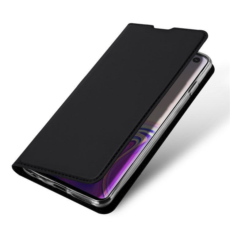 DUX DUCIS Skin Pro Series Card Storing Function Phone Leather Stand Cover for Samsung Galaxy S10 - Black