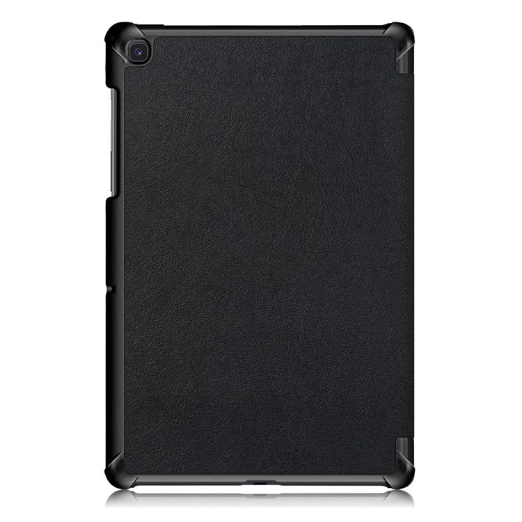 PU Leather Smart Case with Stable Tri-fold Stand Stand for Samsung Galaxy Tab S5e SM-T720/SM-T725 - Black